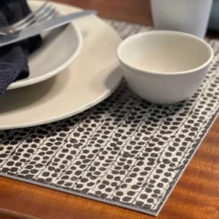Set de table en vinyle souple beija flor poppy coloris noir