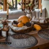 Set de table rond beija flor spring bohemian garden