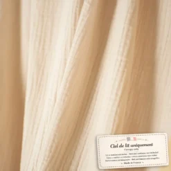 Set double ciel de lit cabane beige