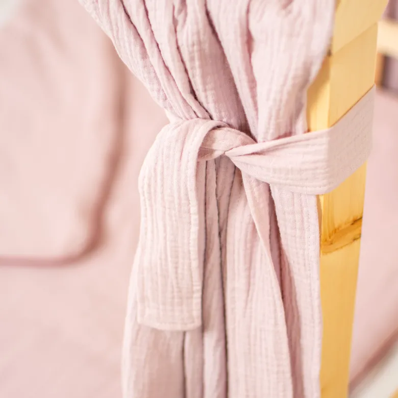 Set double ciel de lit cabane rose