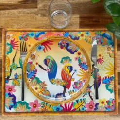 6 sets de table 40x30cm - perroquets