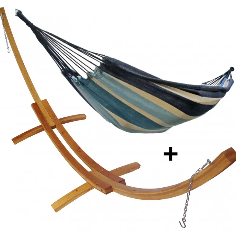 Set support bois avec hamac double marine