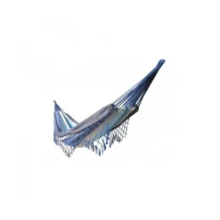 Set support bois avec hamac double franges marine
