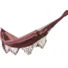Set support bois avec hamac double franges violet