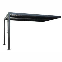 Sifnos pergola bioclimatique 4x3m adossée en aluminium noir