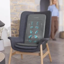 Siège massant shiatsu avec têtes de massage souples et chaleur relaxante
