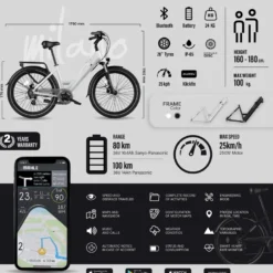 Smartbike legend milano 14ah blanc