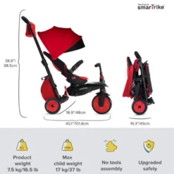 Smartrike tricycle pliable str7 rouge