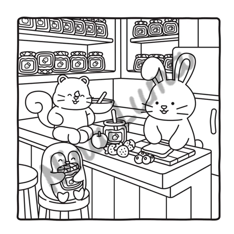Snuggly Friends Petites boutiques cosy Coloriages fun et mignons