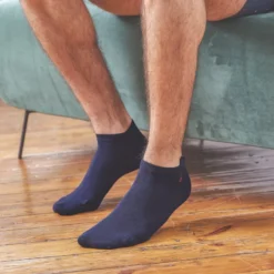 Socquettes unies bleu foncé