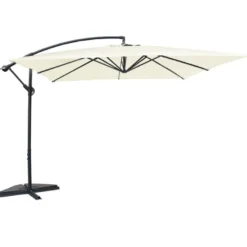 Solenzara parasol ecru déporté carré 3 x 3 m