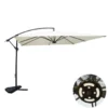 Solenzara parasol ecru déporté carré 3 x 3 m led