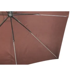Solenzara parasol marron déporté carré 3 x 3 m led