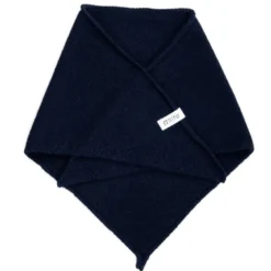 Sophie Scarf en laine recyclée mixte Bleu foncé