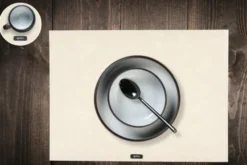 Sous-verre rond - feutre recyclé beige