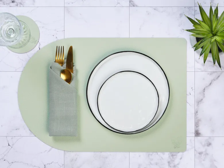 Sous-verre - réversible - cuir recyclé