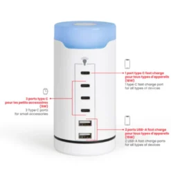 Station de charge usb et type c