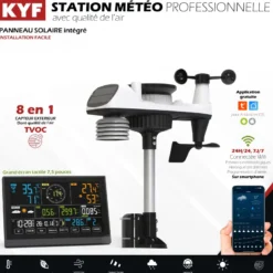 Station météo professionnelle connectée wifi – 8 en 1