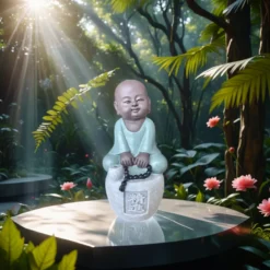 Statue bouddha porte encens progression