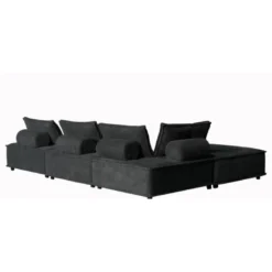 Stava canapé d'angle 4 places gris foncé