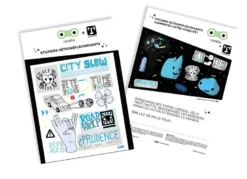 Stickers city slow bleu