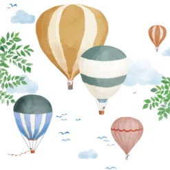 Stickers géants montgolfière aquarelle