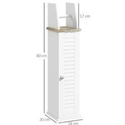 Support papier toilette - porte-papier toilette mdf blanc aspect bois clair