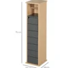 Support papier toilette - porte-papier toilette mdf gris bambou