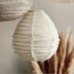 Suspension en lin wabi sabi blanche
