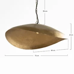 Suspension en métal doré 72 cm - elora