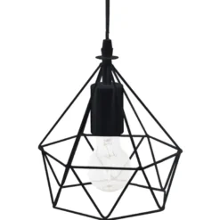 Suspension métal filaire d19 h22 noir