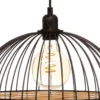 Suspension métal filaire rotin suwa noir