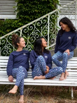 Sweat yoga héron bleu marine L