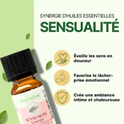 Synergie d'huile essentielle sensualité