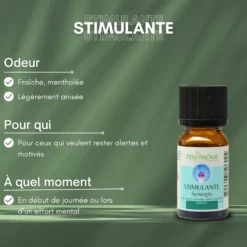 Synergie d'huile essentielle stimulante