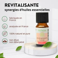 Synergie d'huile essentielle revitalisante