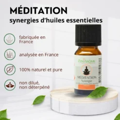 Synergie d'huile essentielle méditation