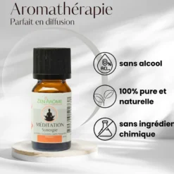 Synergie d'huile essentielle méditation