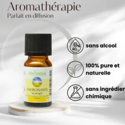 Synergie d'huile essentielle energisante