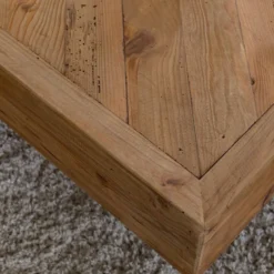 Table basse carrée en bois recyclé