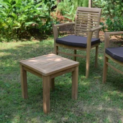 Table basse carrée teck coffee 45 cm