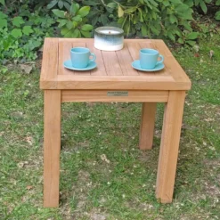 Table basse carrée teck coffee 45 cm