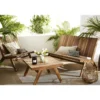 Table basse de jardin en bois massif l65 cm tidak
