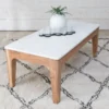 Table basse en bois de manguier et marbre arthuro