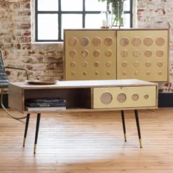 Table basse en bois de manguier cactus