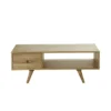 Table basse en bois de mindi avec tiroir