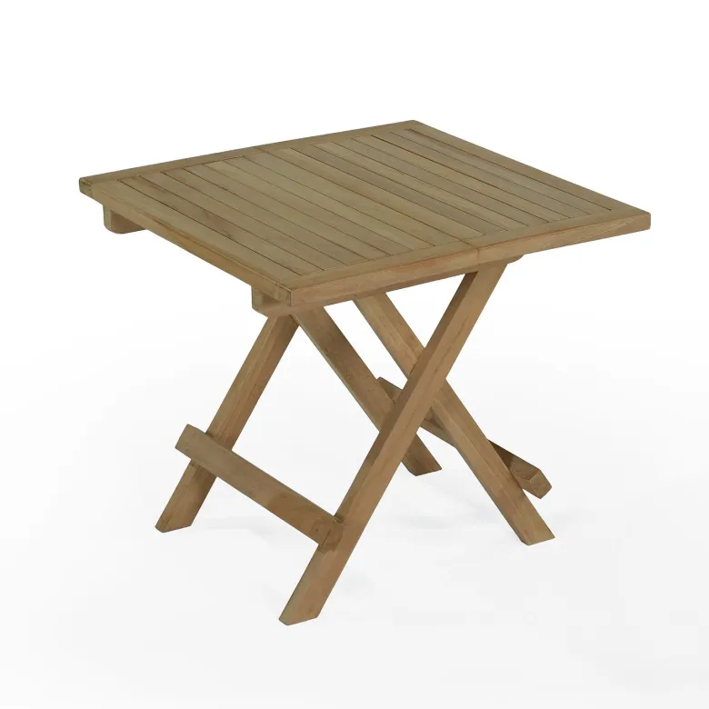 Table basse pliante teck kento 50x50 cm