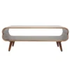 Table basse rectangulaire bois foncé noyer l118 cm takla