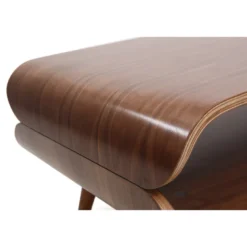 Table basse rectangulaire bois foncé noyer l118 cm takla