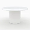 Table basse ronde en béton blanc cassé - lulli